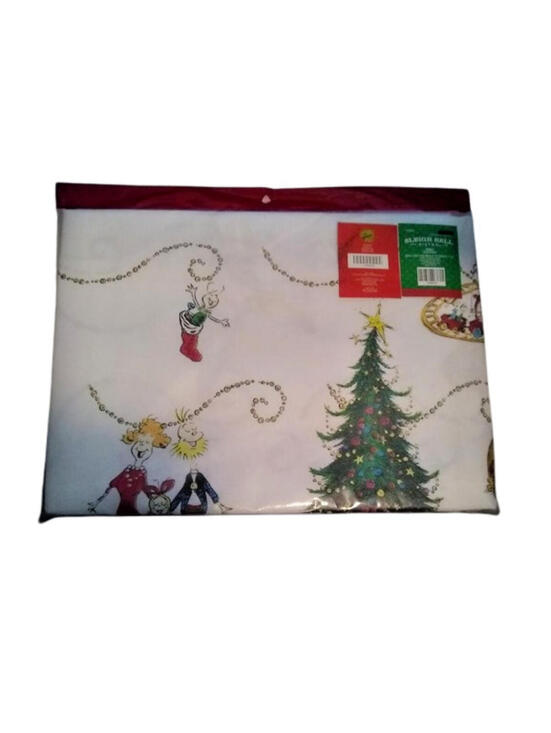 Sleigh Bell Bistro Other - Sleigh Bell Bistro Dr Seuss Whoville Grinch Vinyl Tablecloth Rectangle 52”x70"